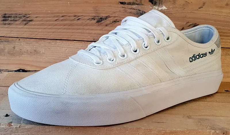 Adidas Originals Delpala Low Canvas Trainers UK9.5/US10/EU44 FV0635 White