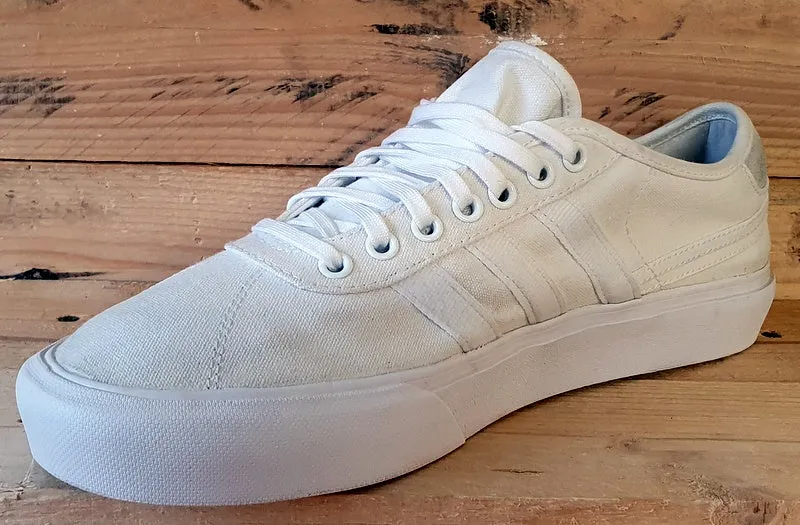 Adidas Originals Delpala Low Canvas Trainers UK9.5/US10/EU44 FV0635 White
