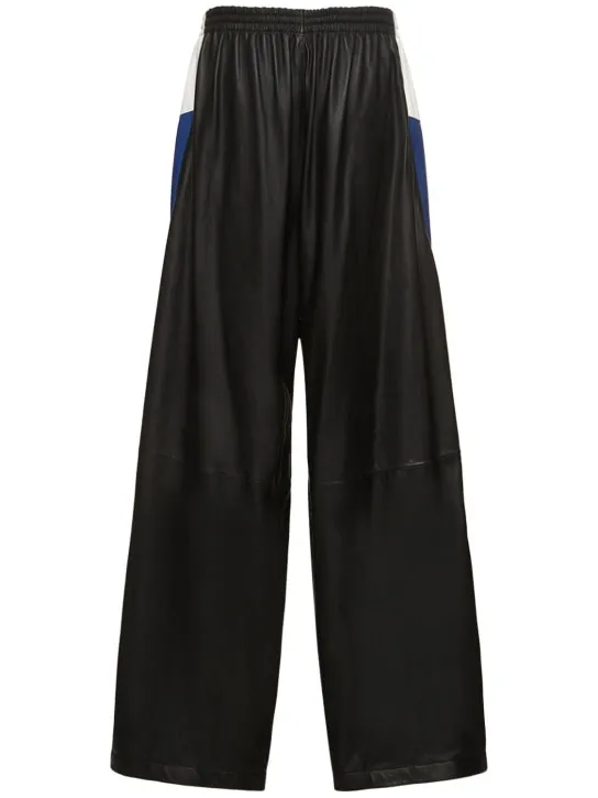 Balenciaga   Leather track pants 