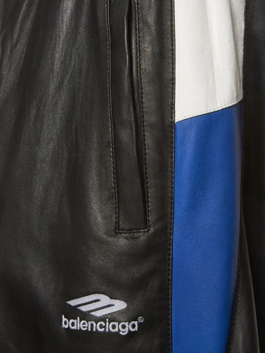 Balenciaga   Leather track pants 