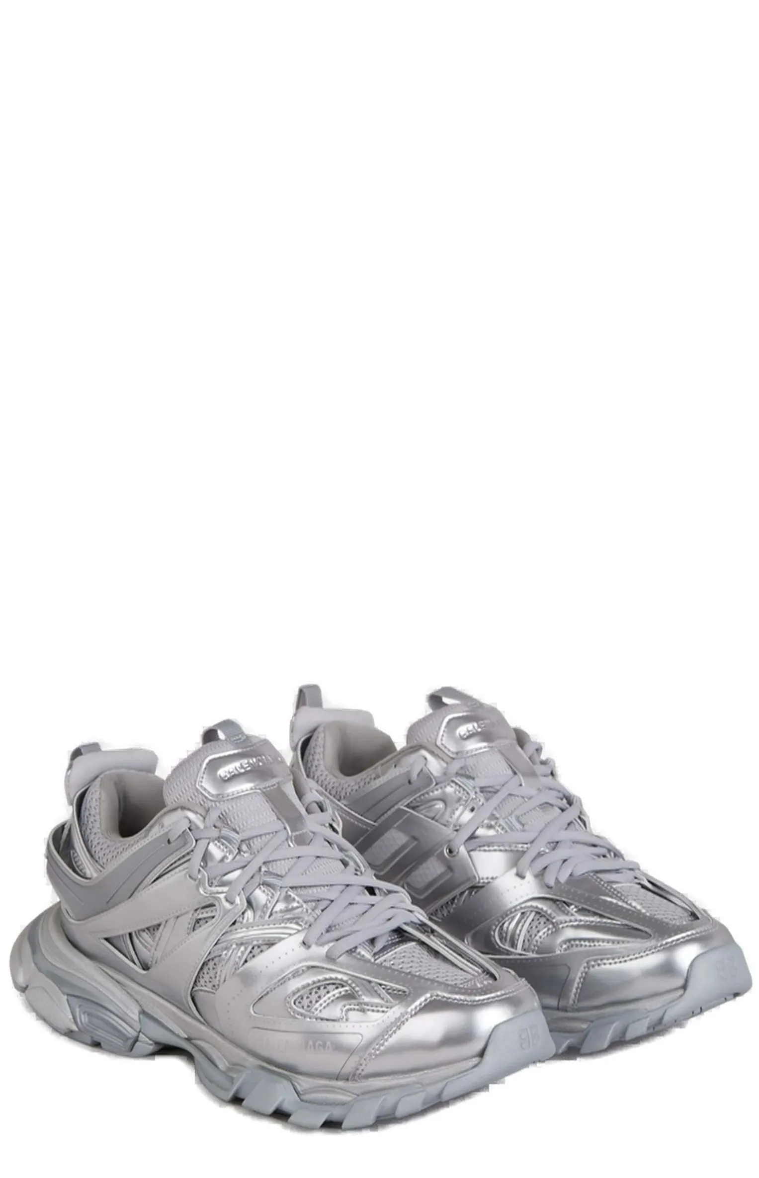 Balenciaga Metallic Track Low-Top Sneakers
