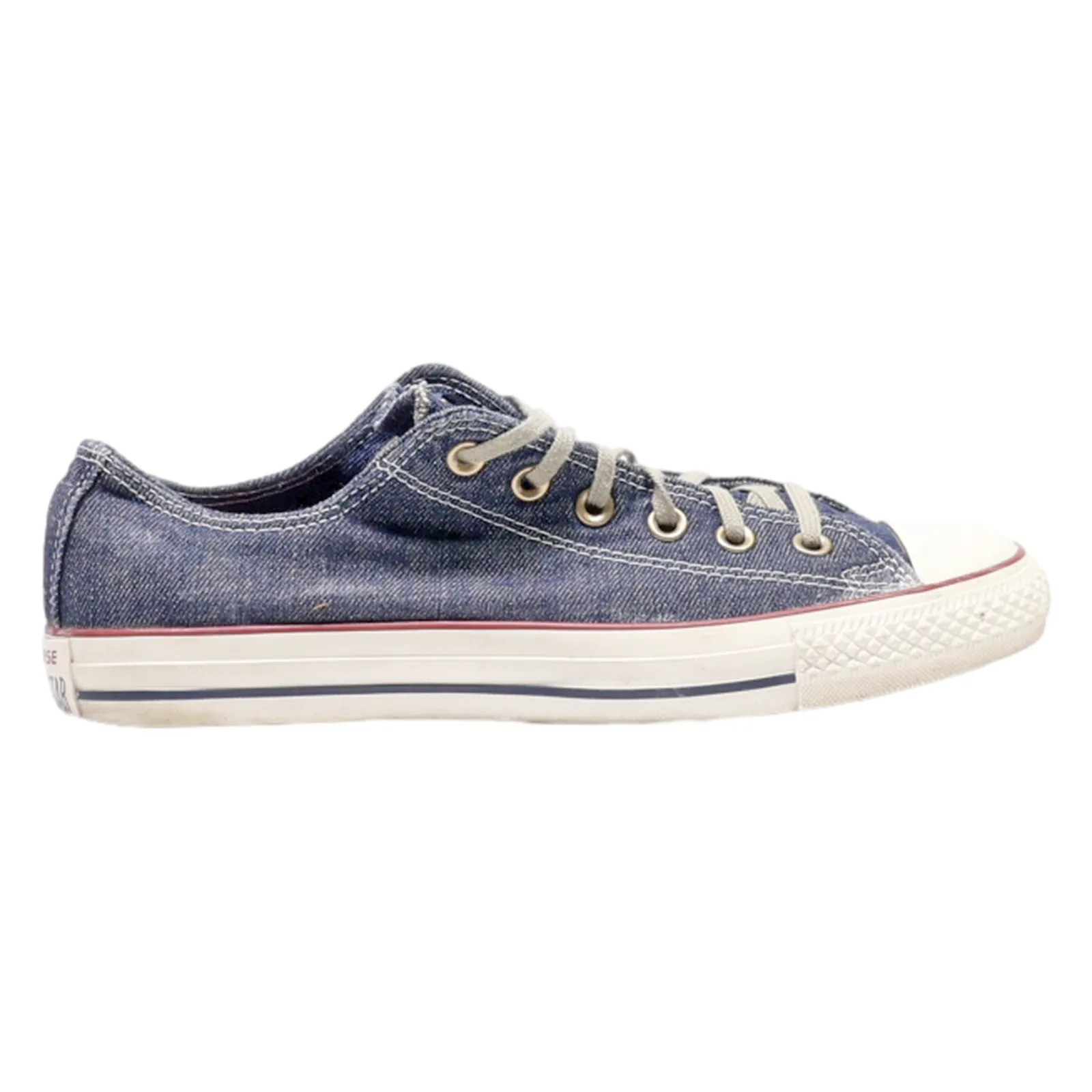 CONVERSE Low Top Trainers Blue Denim Womens UK 7.5
