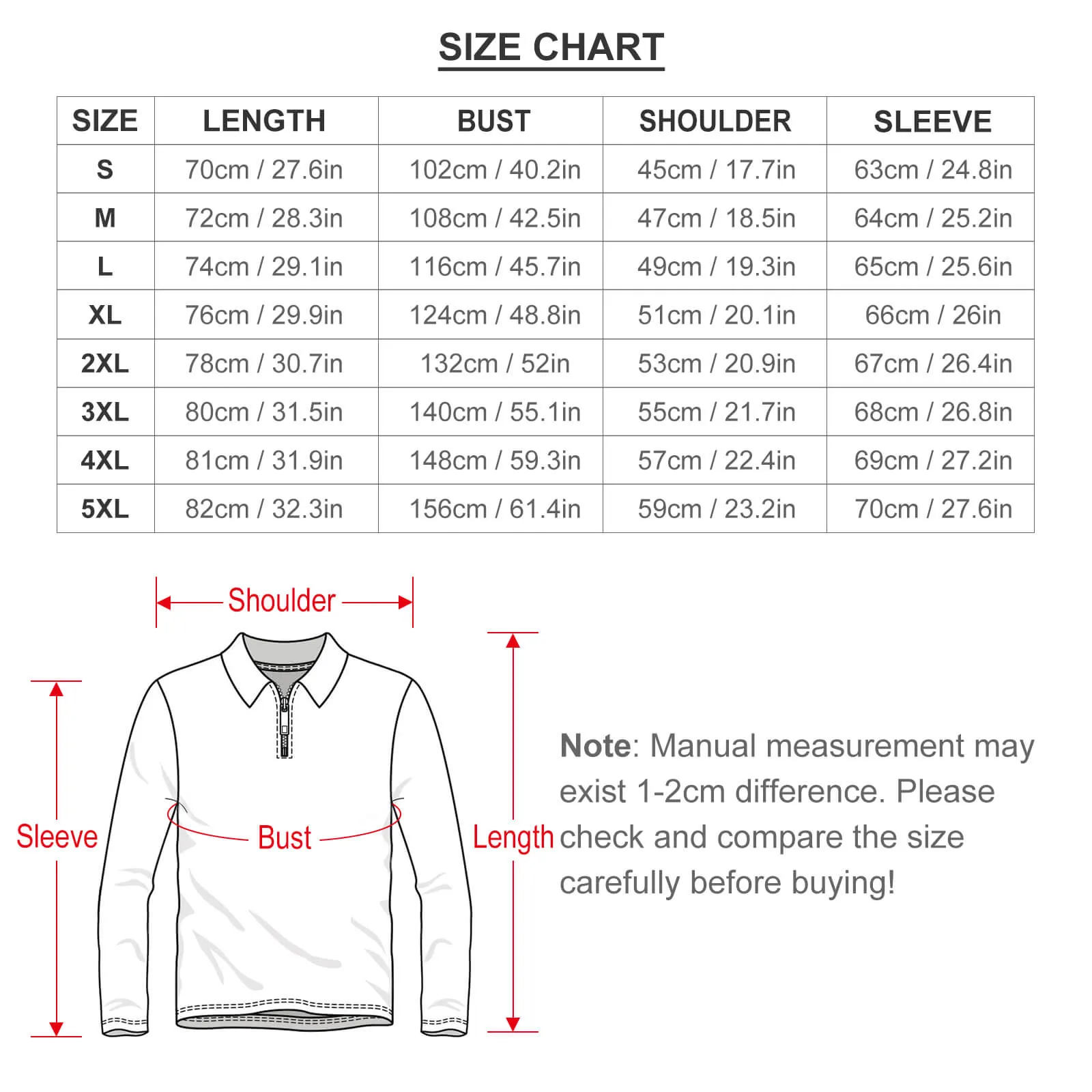 Custom Face Solid Color Long Sleeve Men's Sweater Polos