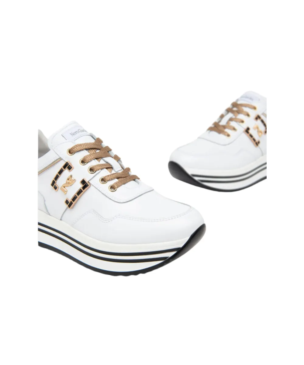 NERO GIARDINI TRAINERS IN WHITE