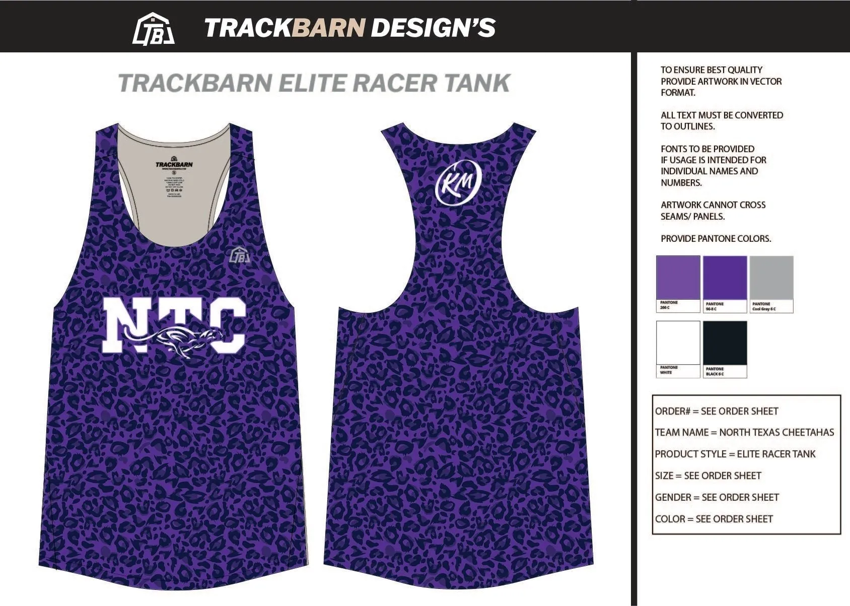 North-Texas-Cheetahs Mens Track Singlet
