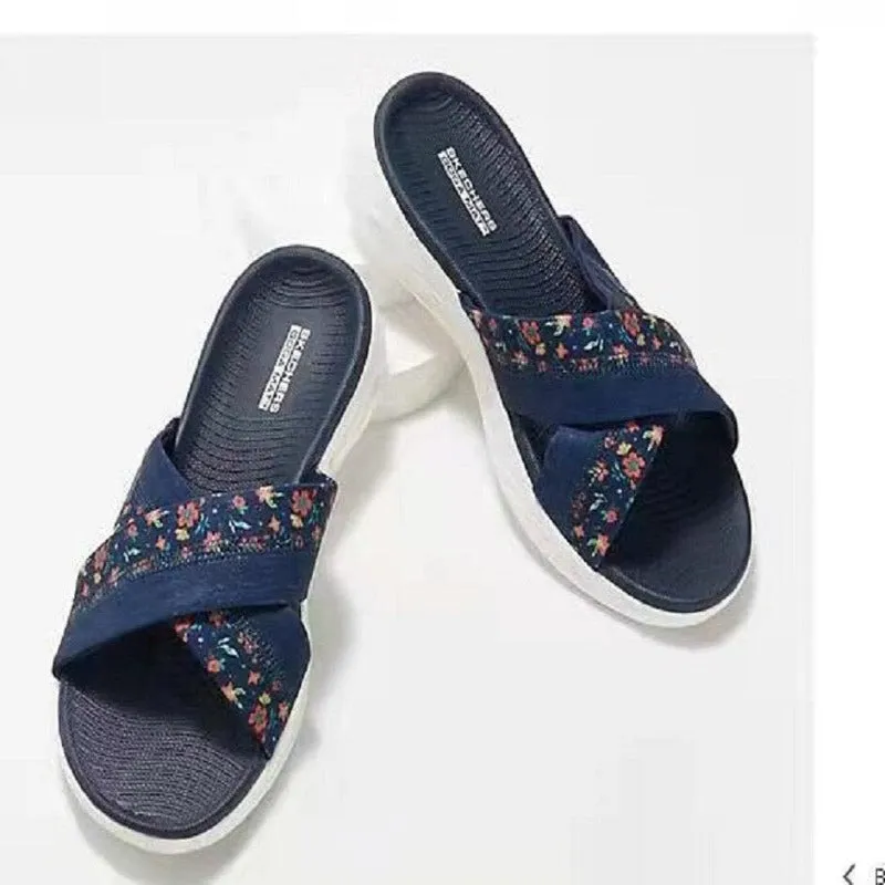 Outer Wear Non-Slip Thick Bottom Sequins Women's Sandals