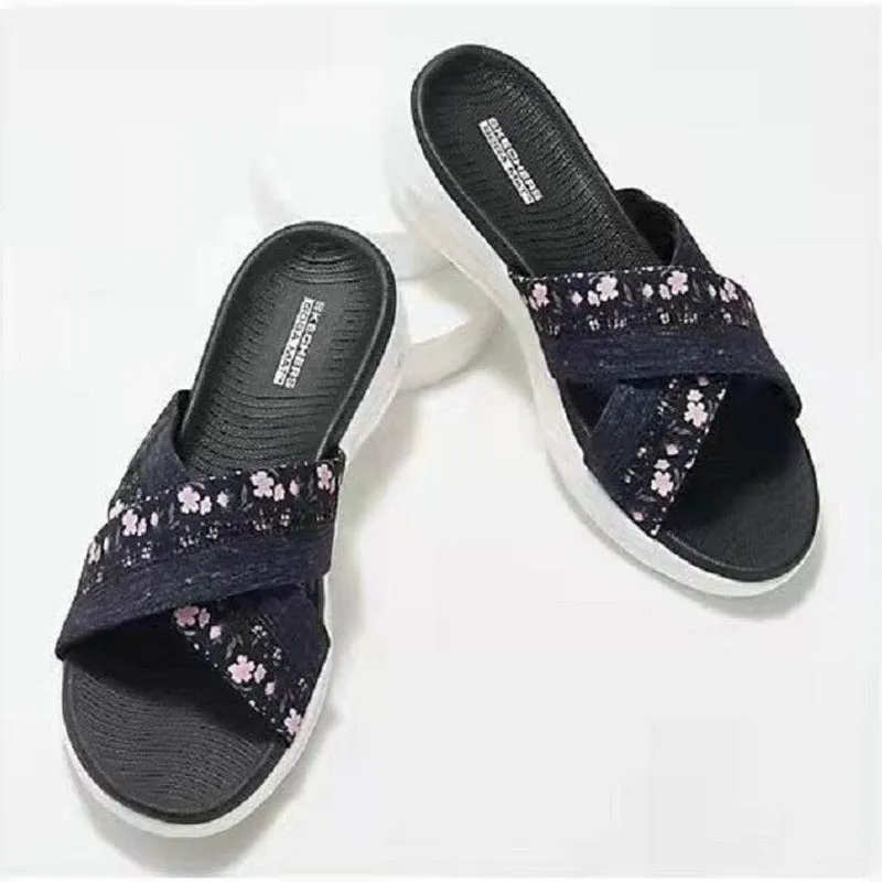 Outer Wear Non-Slip Thick Bottom Sequins Women's Sandals